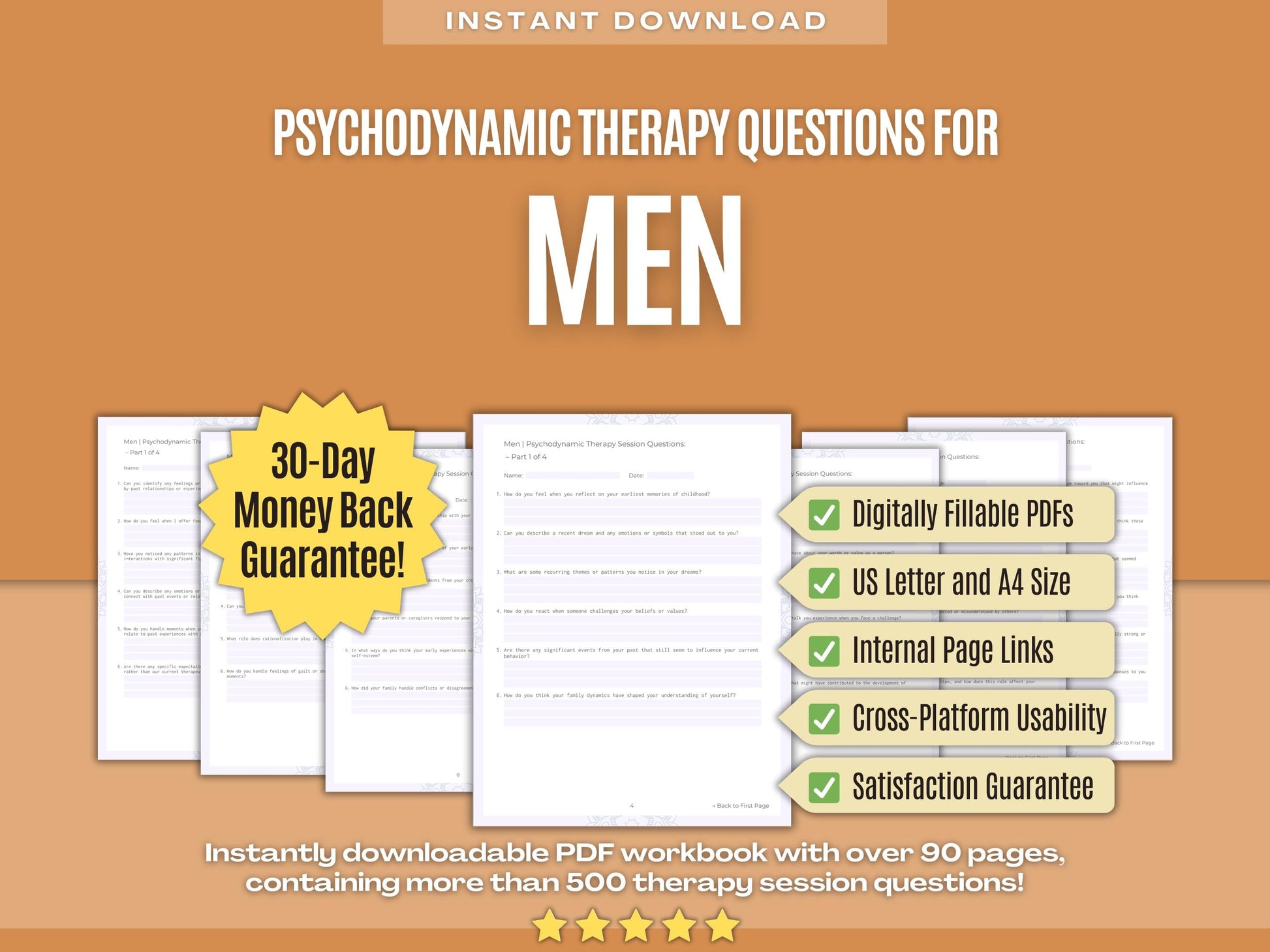 Men Psychodynamic Therapy Psychology Workbooks