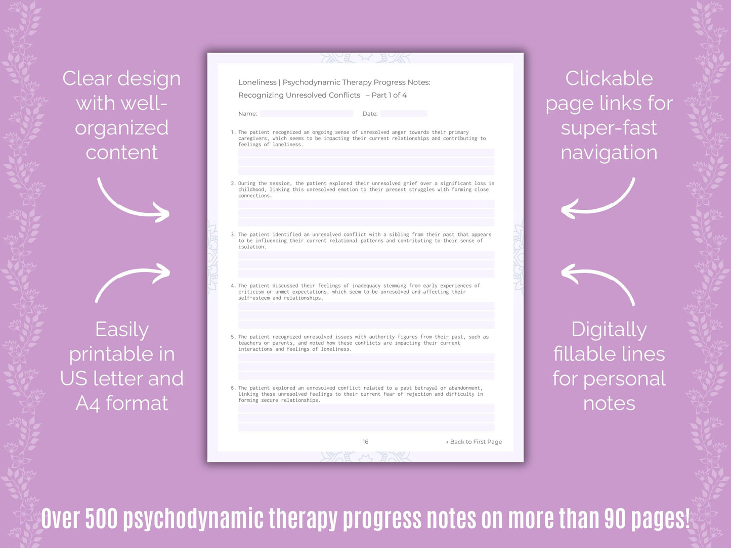 Loneliness Psychodynamic Therapy Counseling Templates