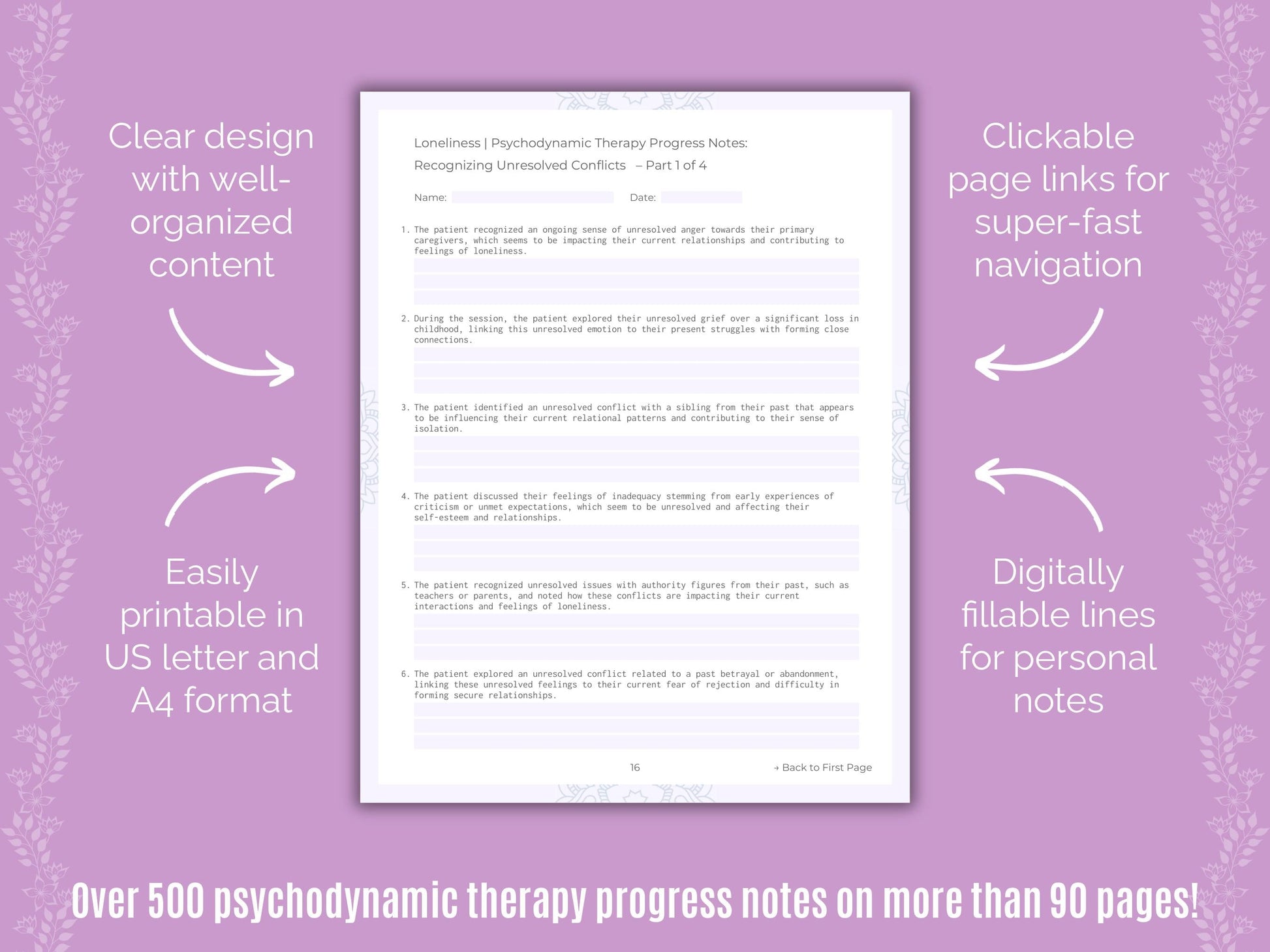Loneliness Psychodynamic Therapy Counseling Templates