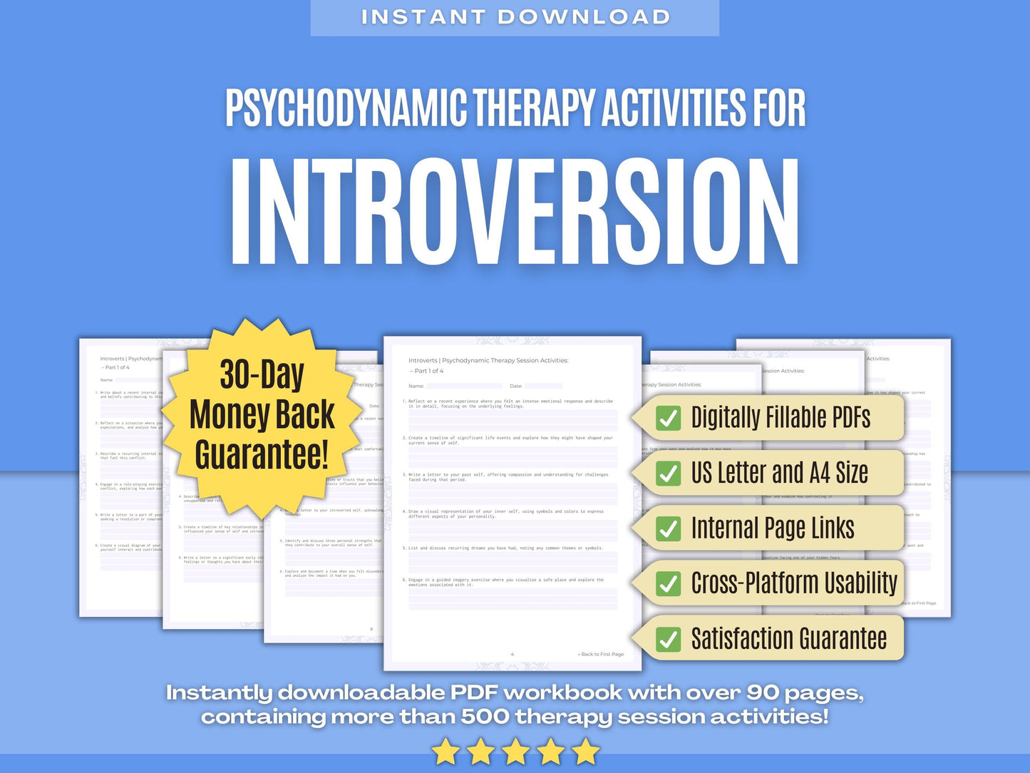 Introversion Psychodynamic Therapy Psychology Workbooks