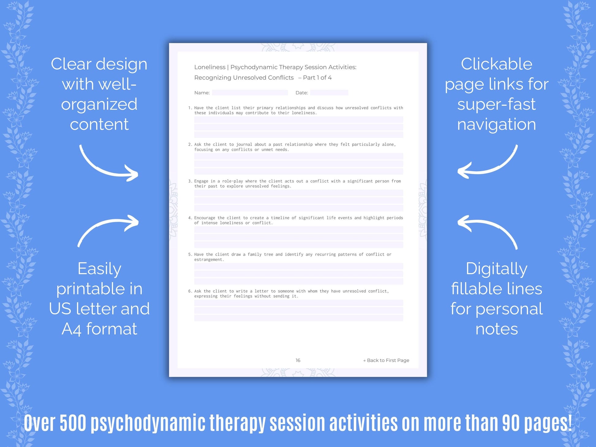 Loneliness Psychodynamic Therapy Counseling Templates
