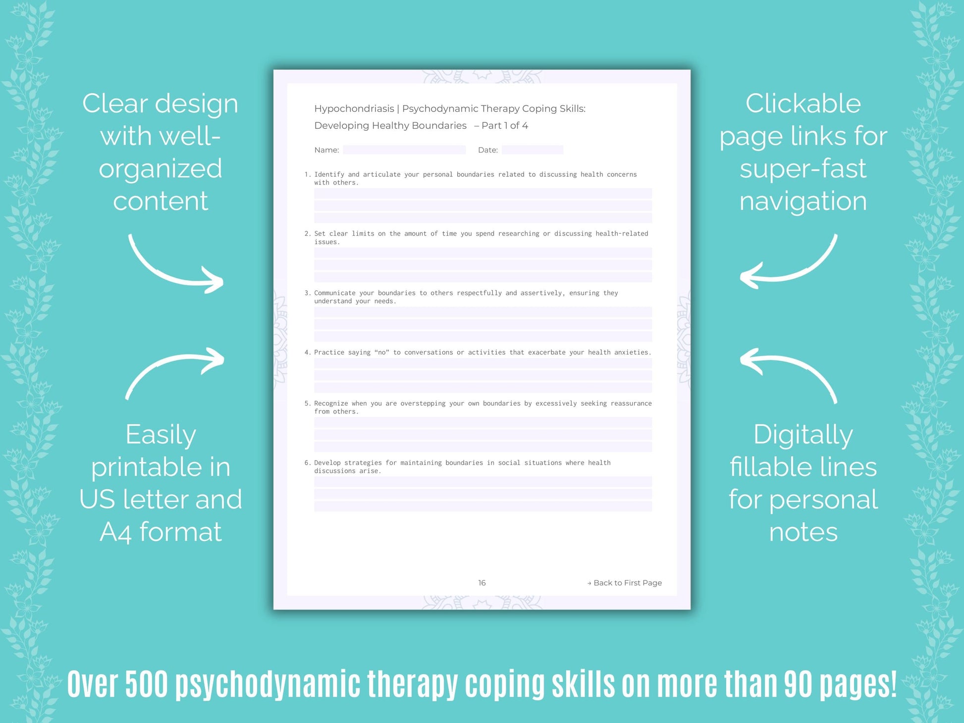 Hypochondriasis Psychodynamic Therapy Counseling Templates