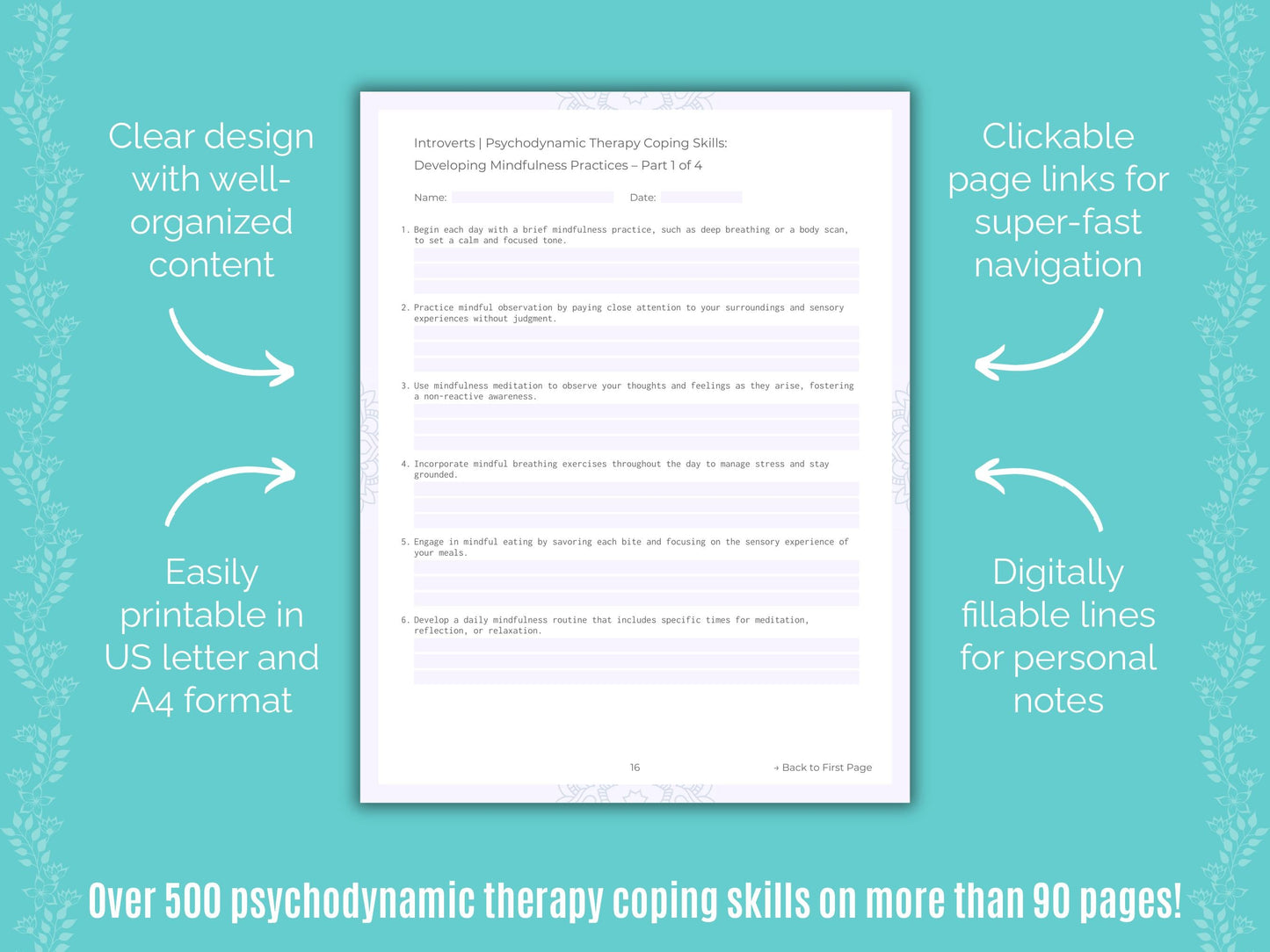 Introversion Psychodynamic Therapy Counseling Templates