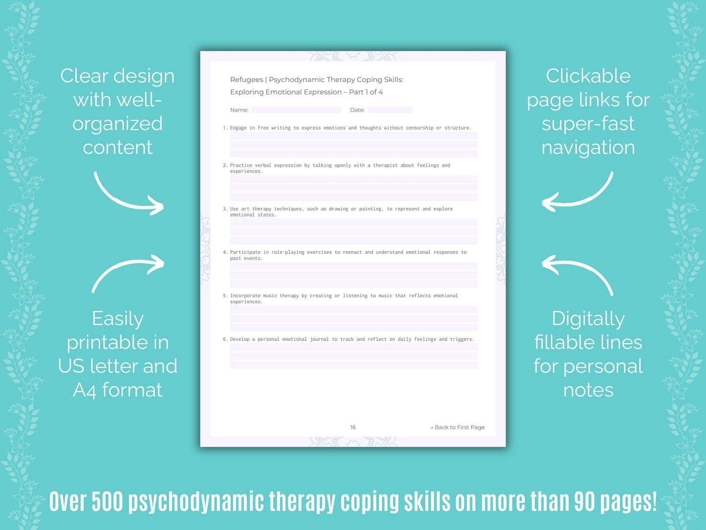 Refugees Psychodynamic Therapy Counseling Templates