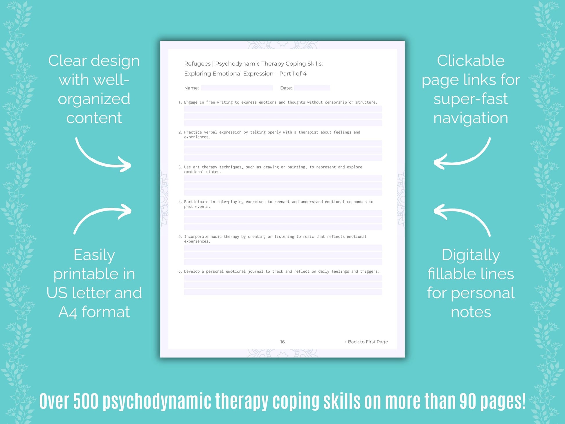 Refugees Psychodynamic Therapy Counseling Templates