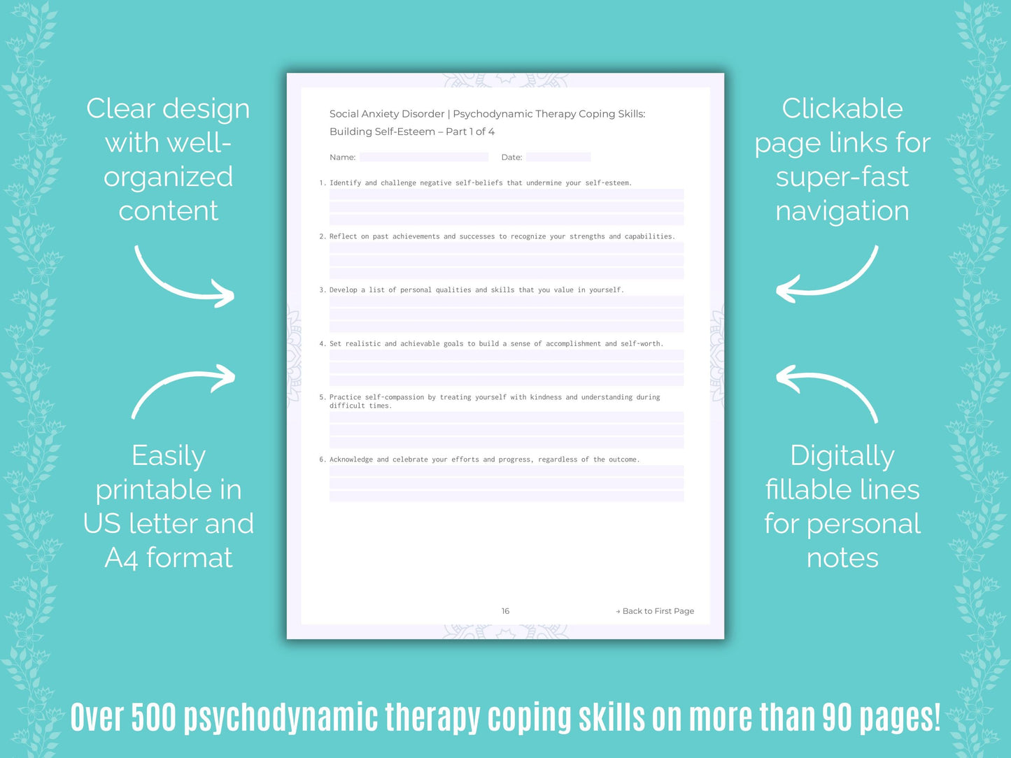 Social Anxiety Disorder Psychodynamic Therapy Counseling Templates