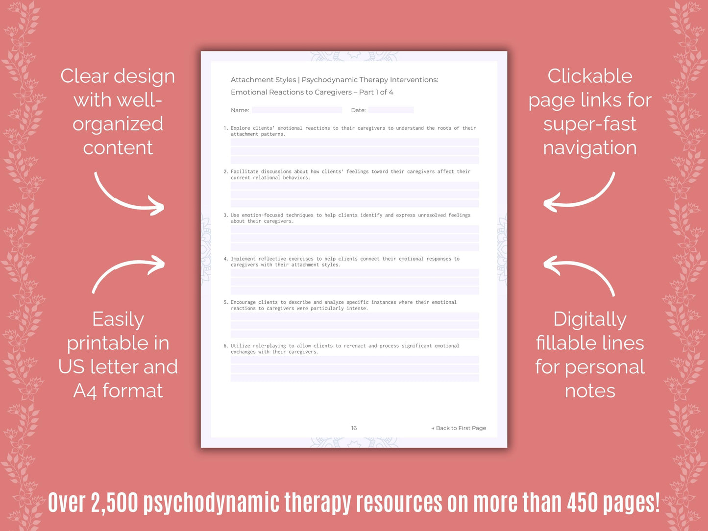 Attachment Styles Psychodynamic Therapy Counseling Templates