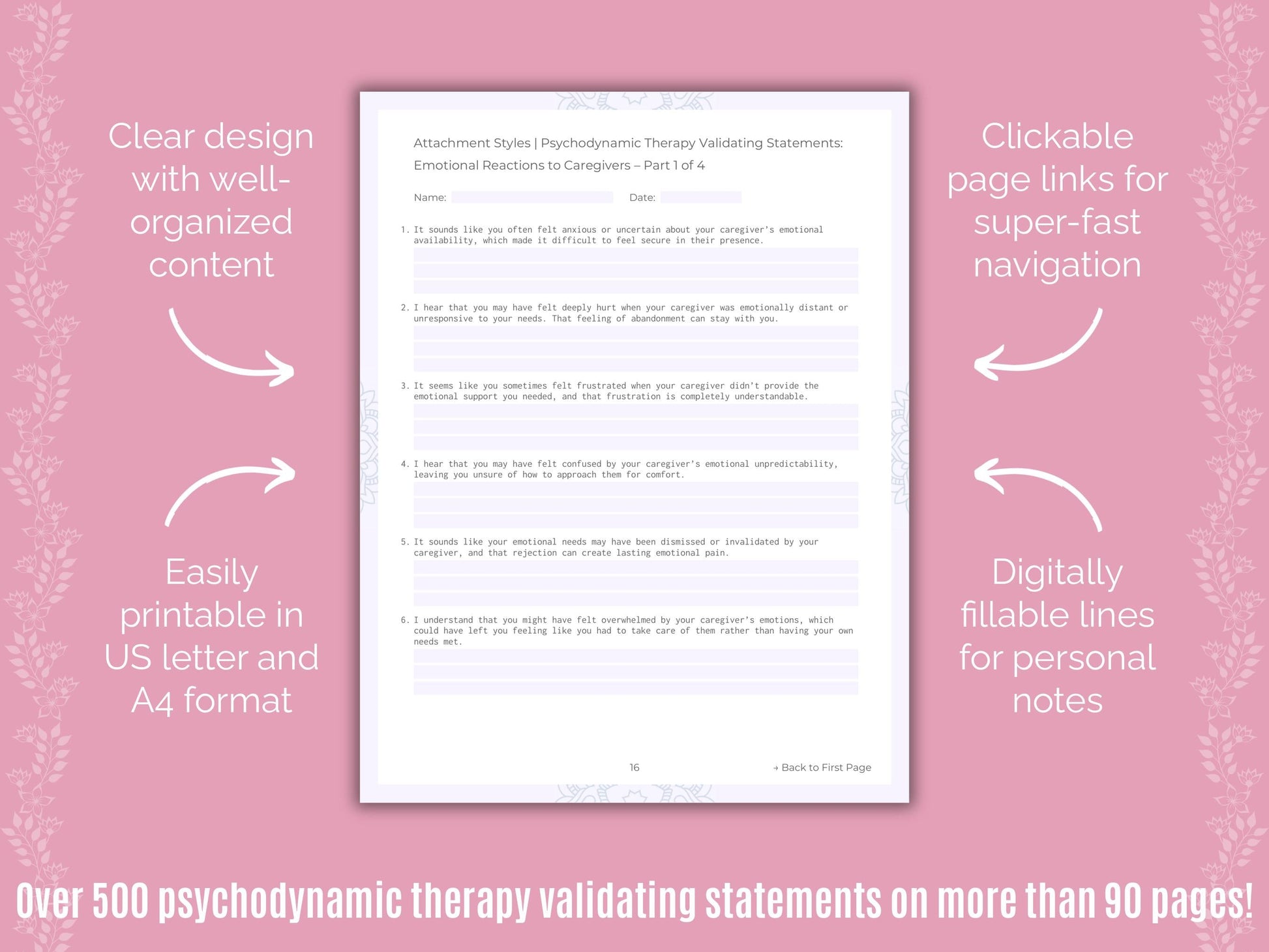 Attachment Styles Psychodynamic Therapy Counseling Templates