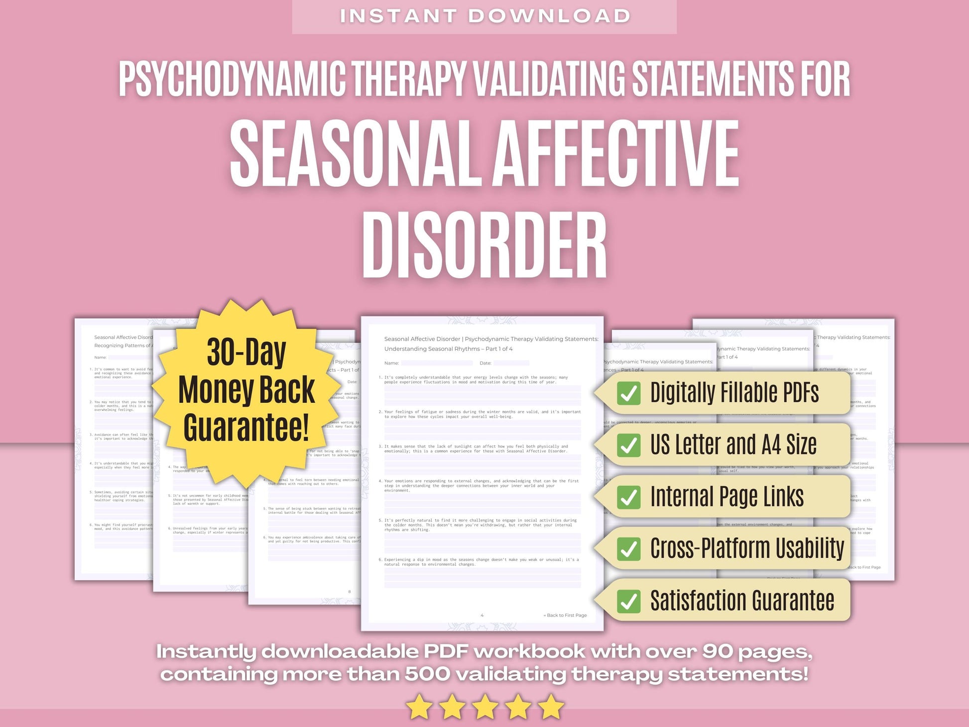 Seasonal Affective Disorder Psychodynamic Therapy Psychology Workbooks