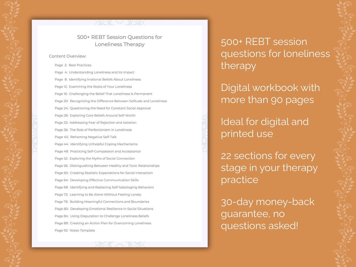 Loneliness Rational Emotive Behavior Therapy (REBT) Therapist Worksheets