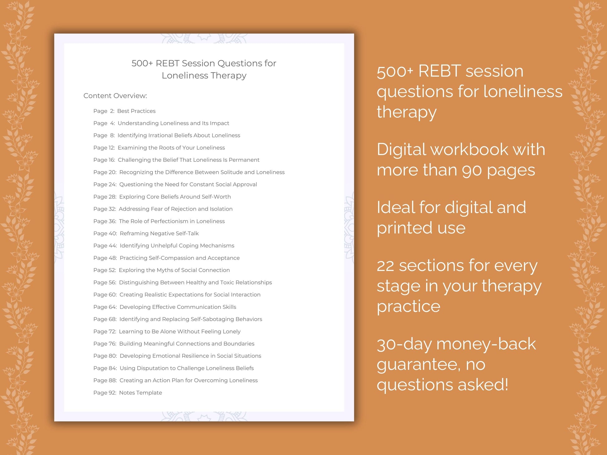 Loneliness Rational Emotive Behavior Therapy (REBT) Therapist Worksheets
