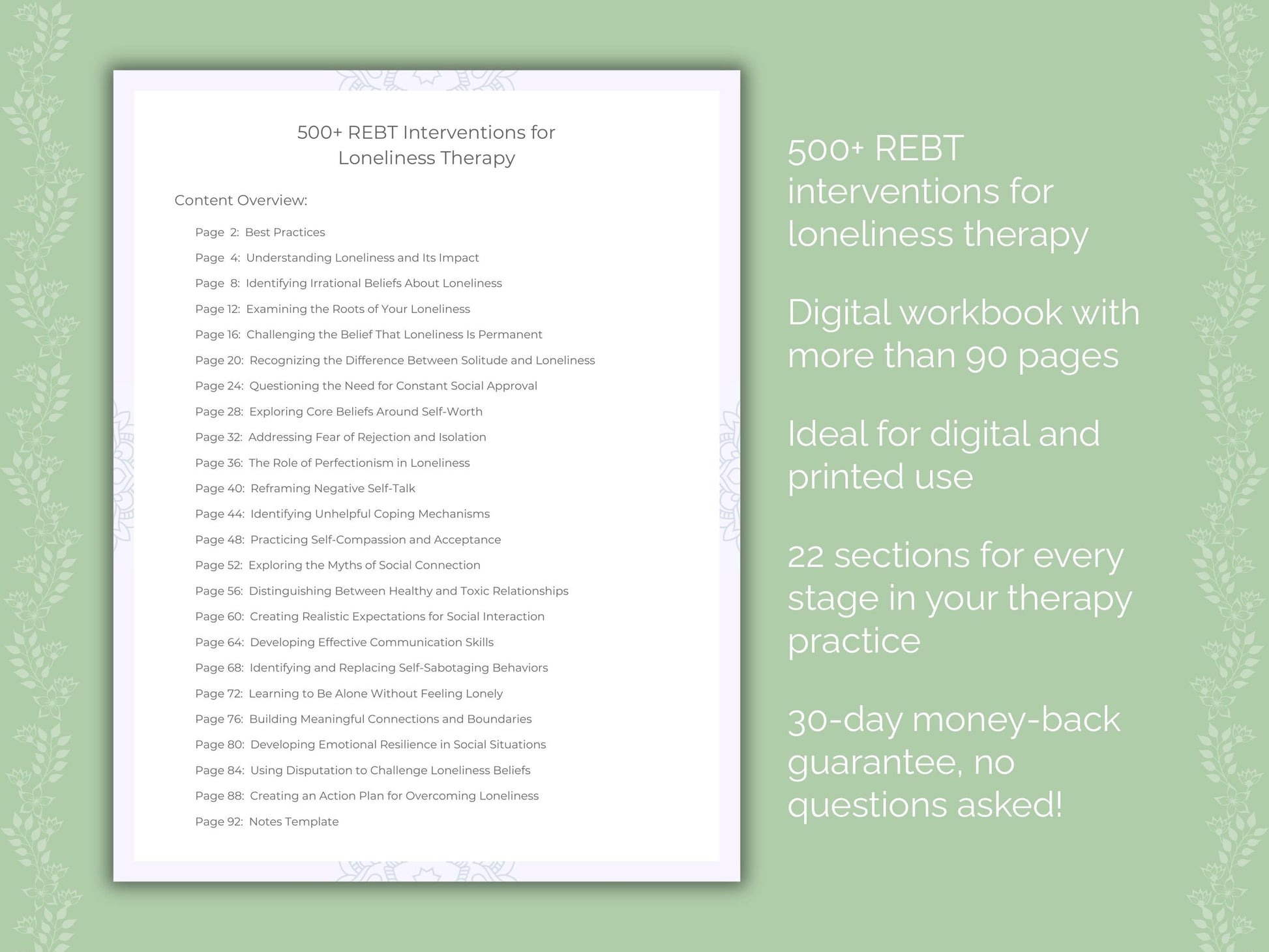 Loneliness Rational Emotive Behavior Therapy (REBT) Therapist Worksheets