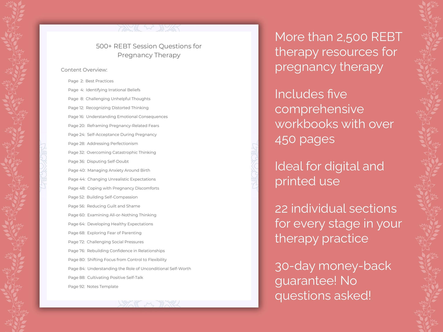Pregnancy Rational Emotive Behavior Therapy (REBT) Therapist Worksheets