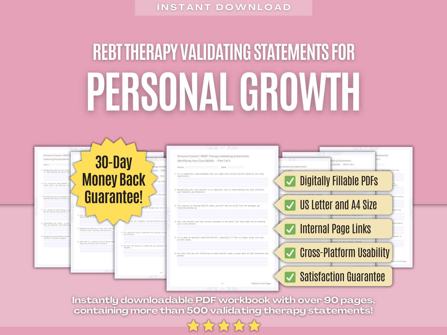 Personal Growth Rational Emotive Behavior Therapy (REBT) Psychology Workbooks