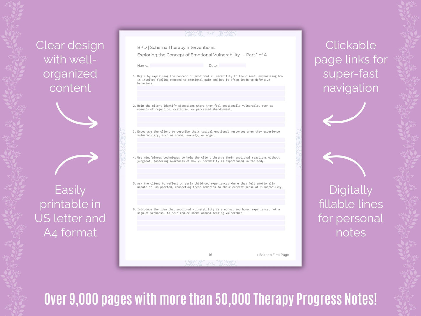 Schema Therapy Progress Notes Counselor Cheat Sheets