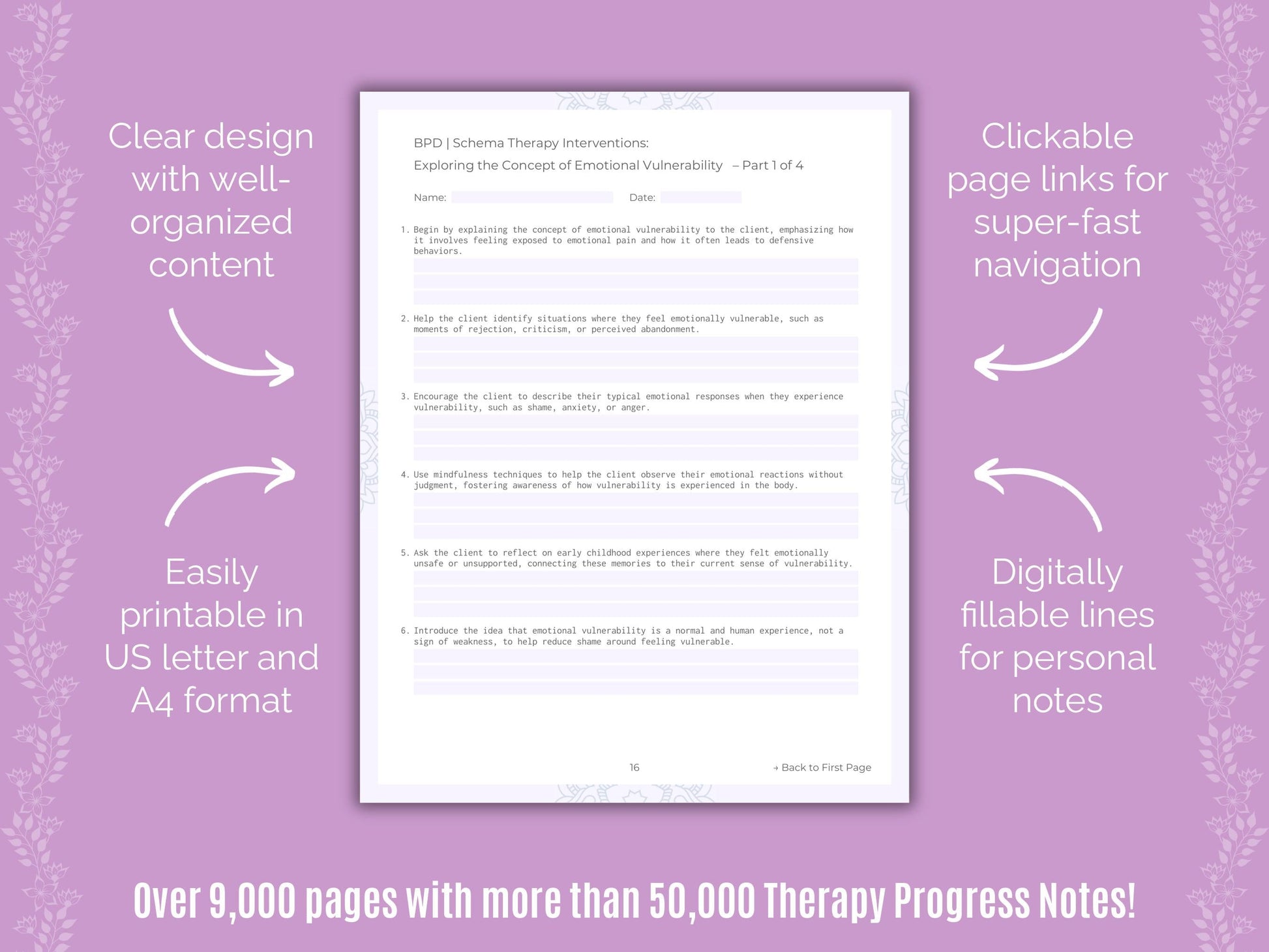 Schema Therapy Progress Notes Counselor Cheat Sheets