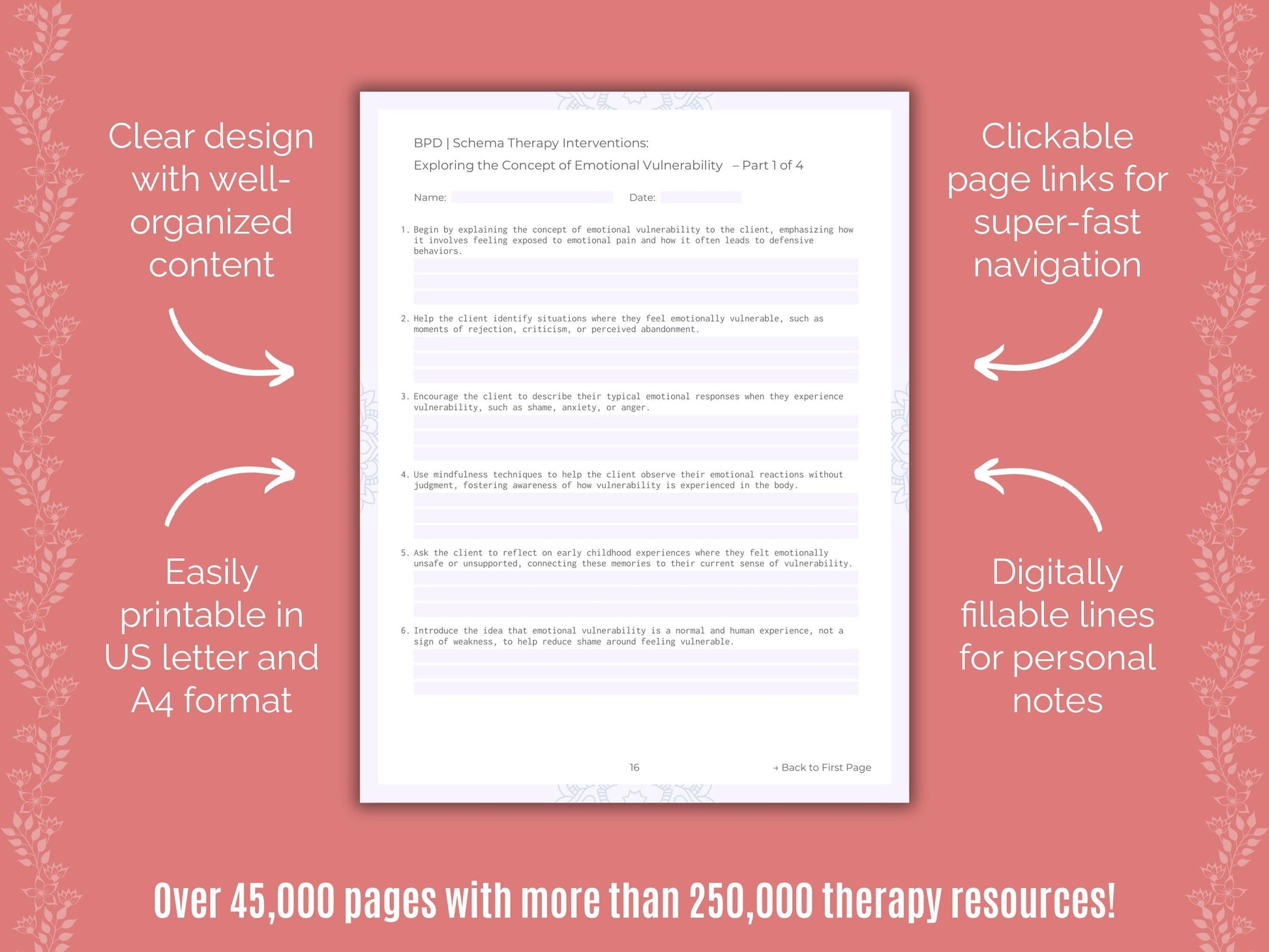 Schema Therapy Counselor Cheat Sheets