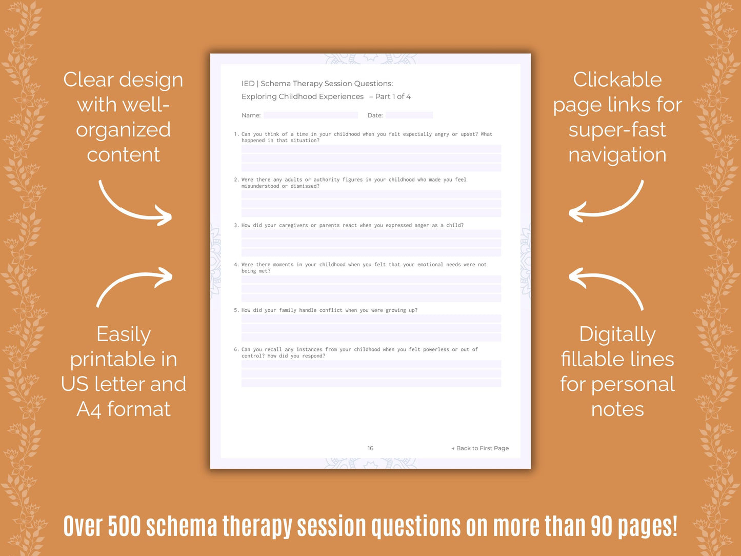 Intermittent Explosive Disorder (IED) Schema Therapy Counseling Templates