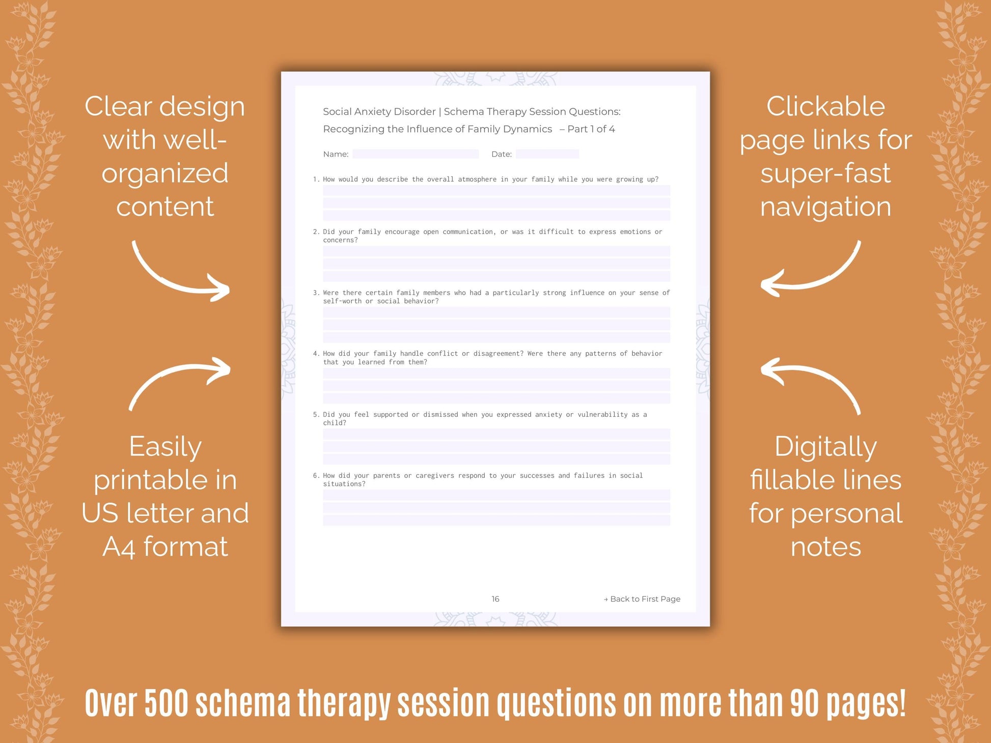 Social Anxiety Disorder Schema Therapy Counseling Templates