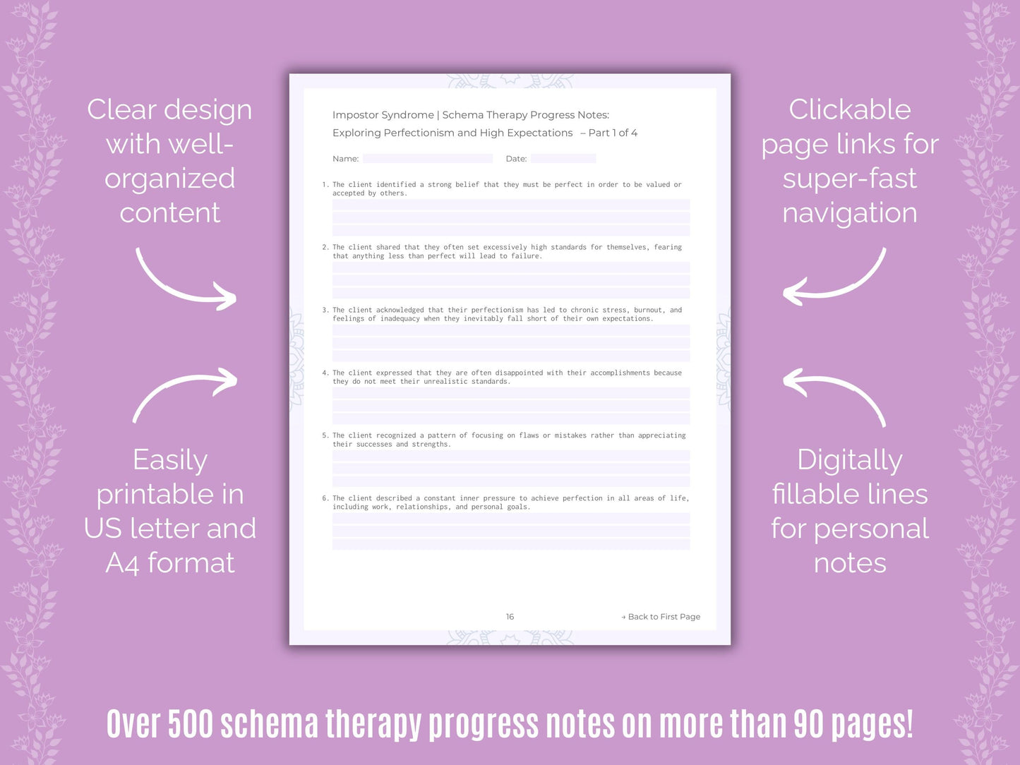 Impostor Syndrome Schema Therapy Counseling Templates