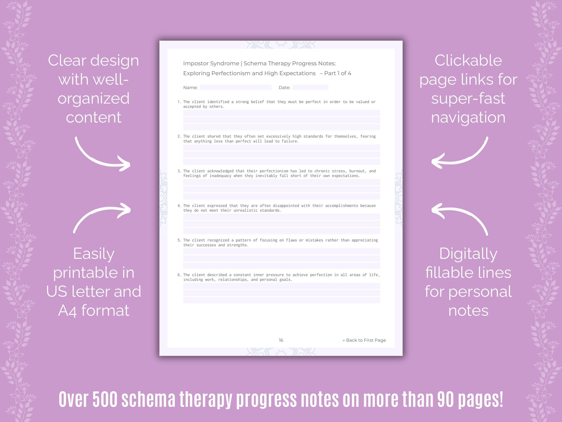 Impostor Syndrome Schema Therapy Counseling Templates
