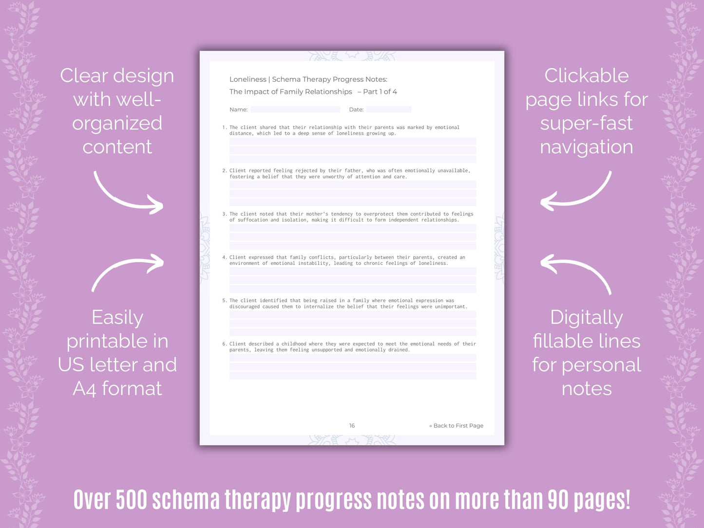 Loneliness Schema Therapy Counseling Templates
