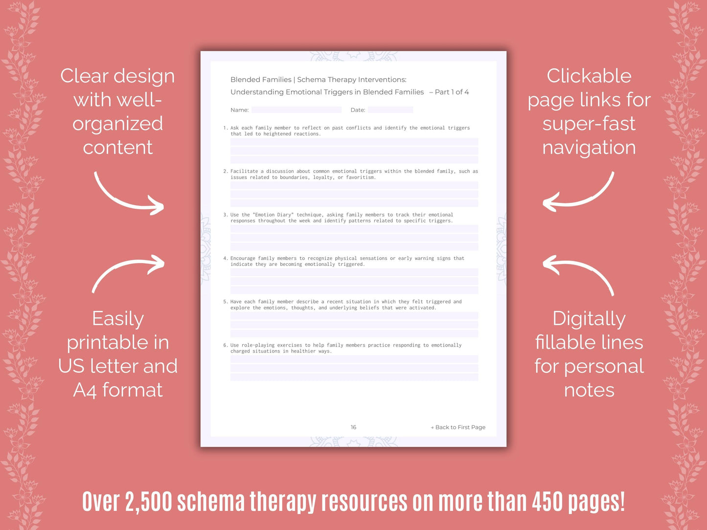 Blended Families Schema Therapy Counseling Templates