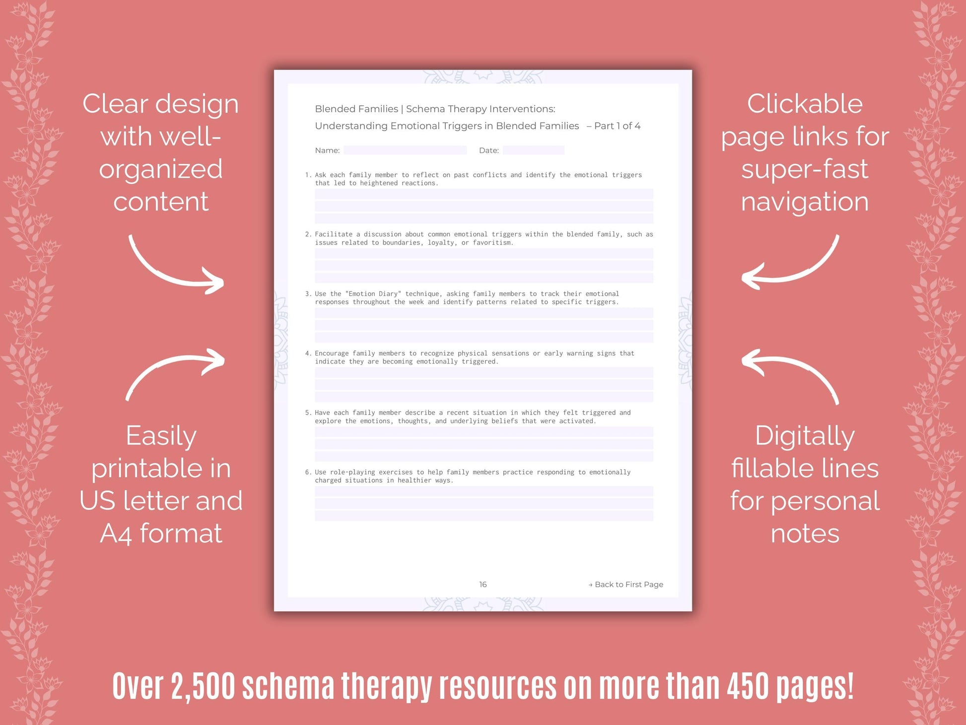 Blended Families Schema Therapy Counseling Templates