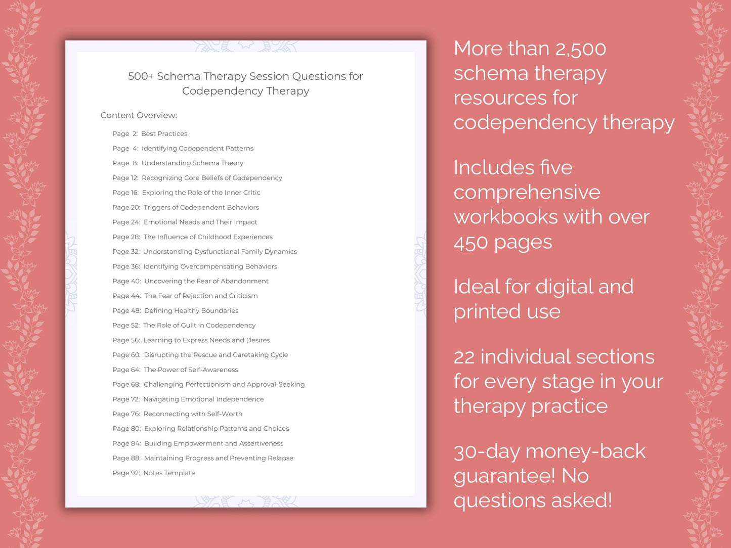 Codependency Schema Therapy Therapist Worksheets