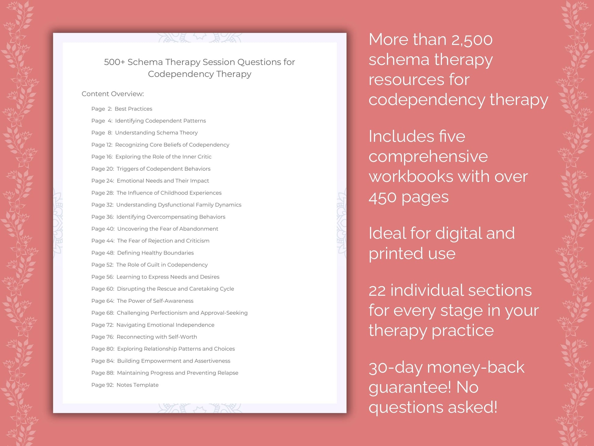 Codependency Schema Therapy Therapist Worksheets