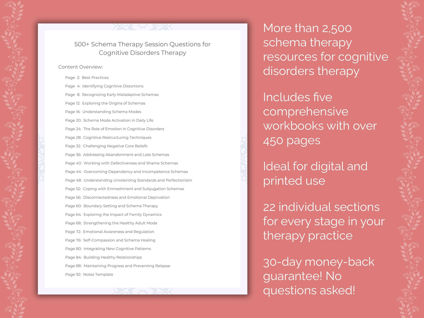 Cognitive Disorders Schema Therapy Therapist Worksheets