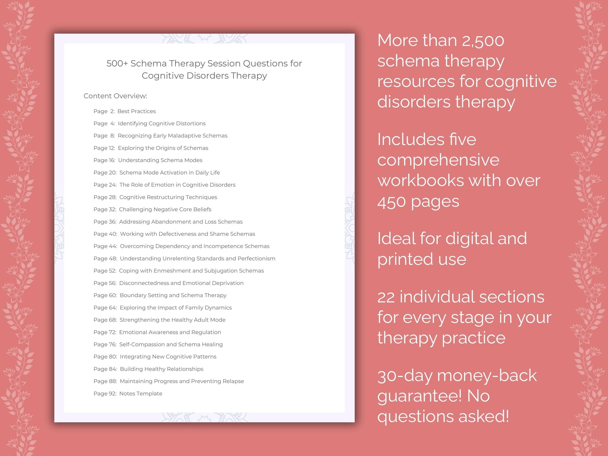 Cognitive Disorders Schema Therapy Therapist Worksheets