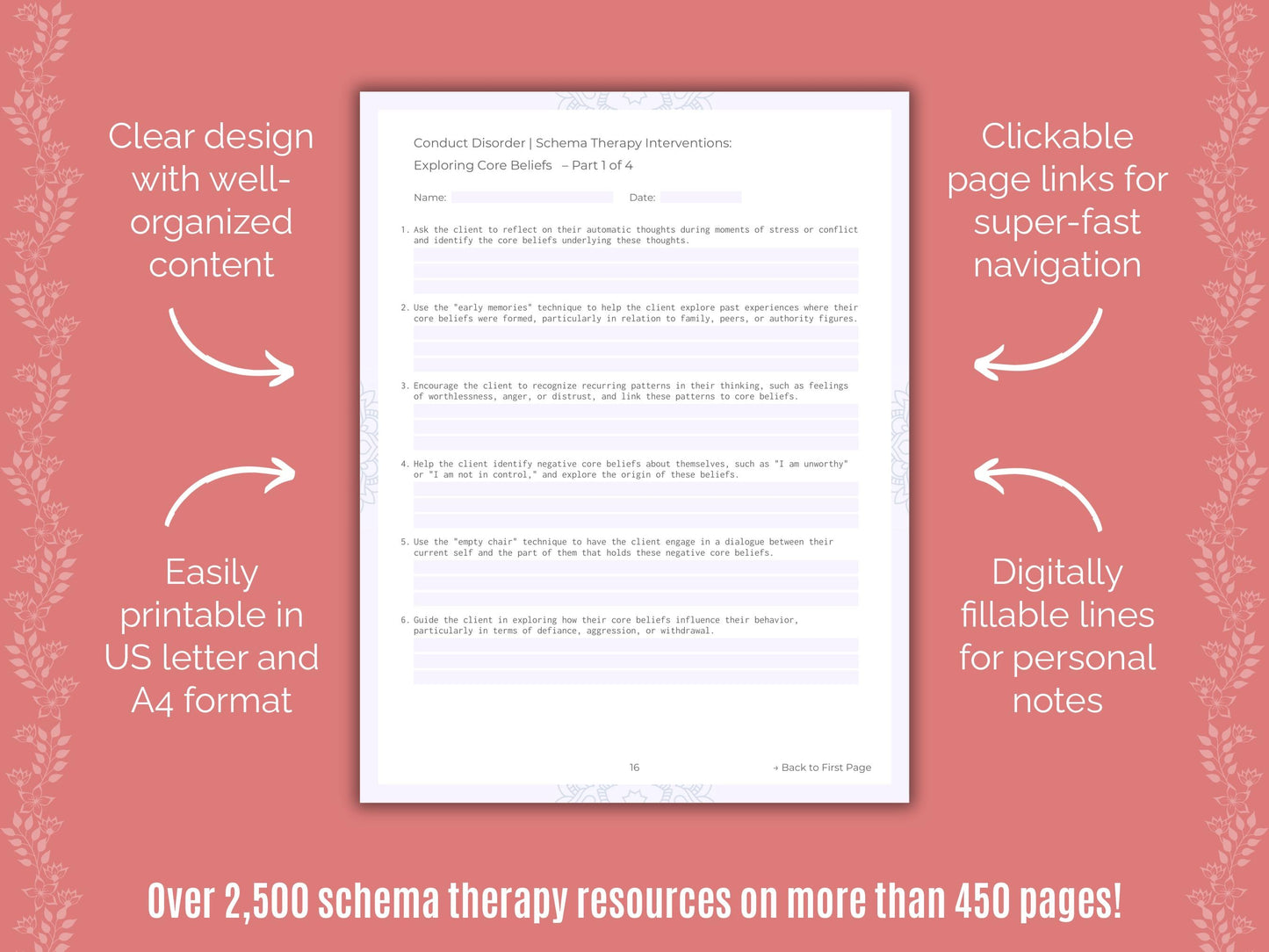 Conduct Disorder Schema Therapy Counseling Templates