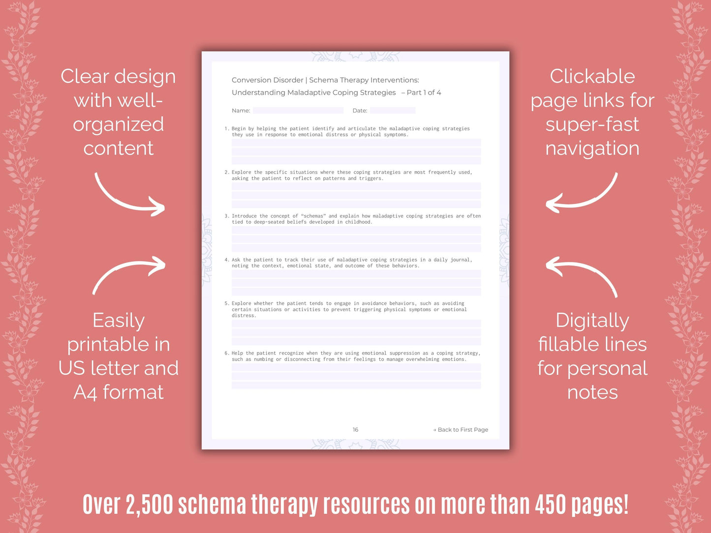 Conversion Disorder Schema Therapy Counseling Templates