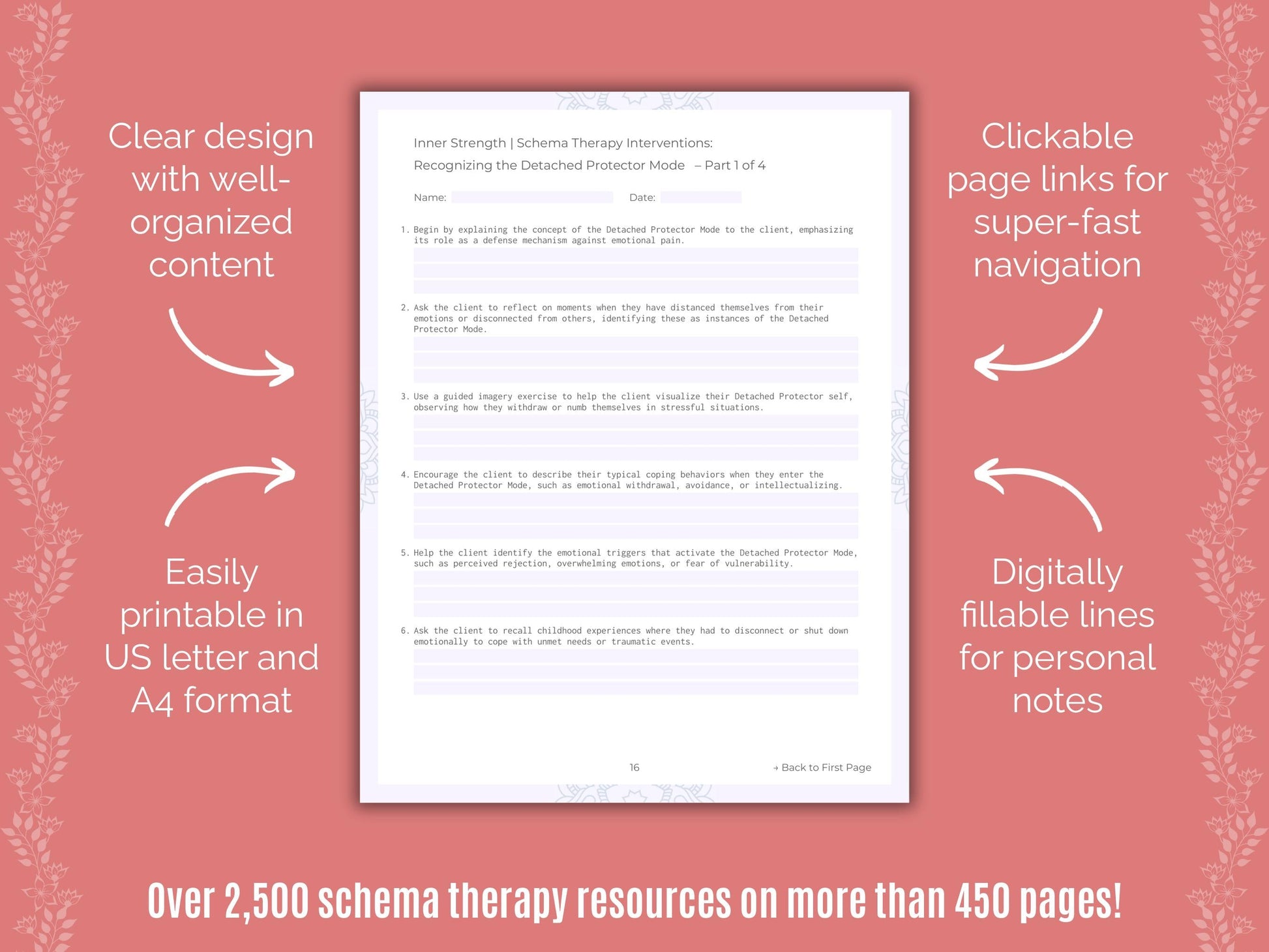 Inner Strength Schema Therapy Counseling Templates