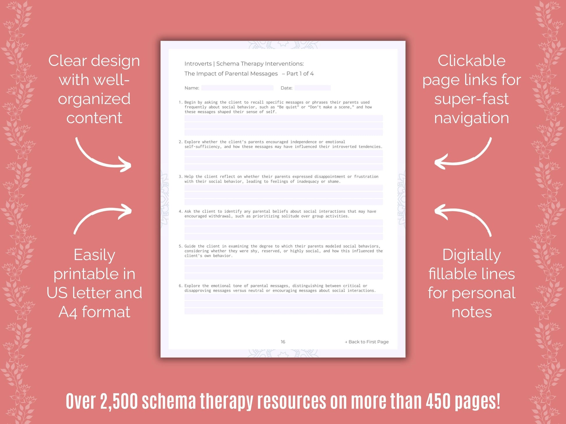 Introversion Schema Therapy Counseling Templates