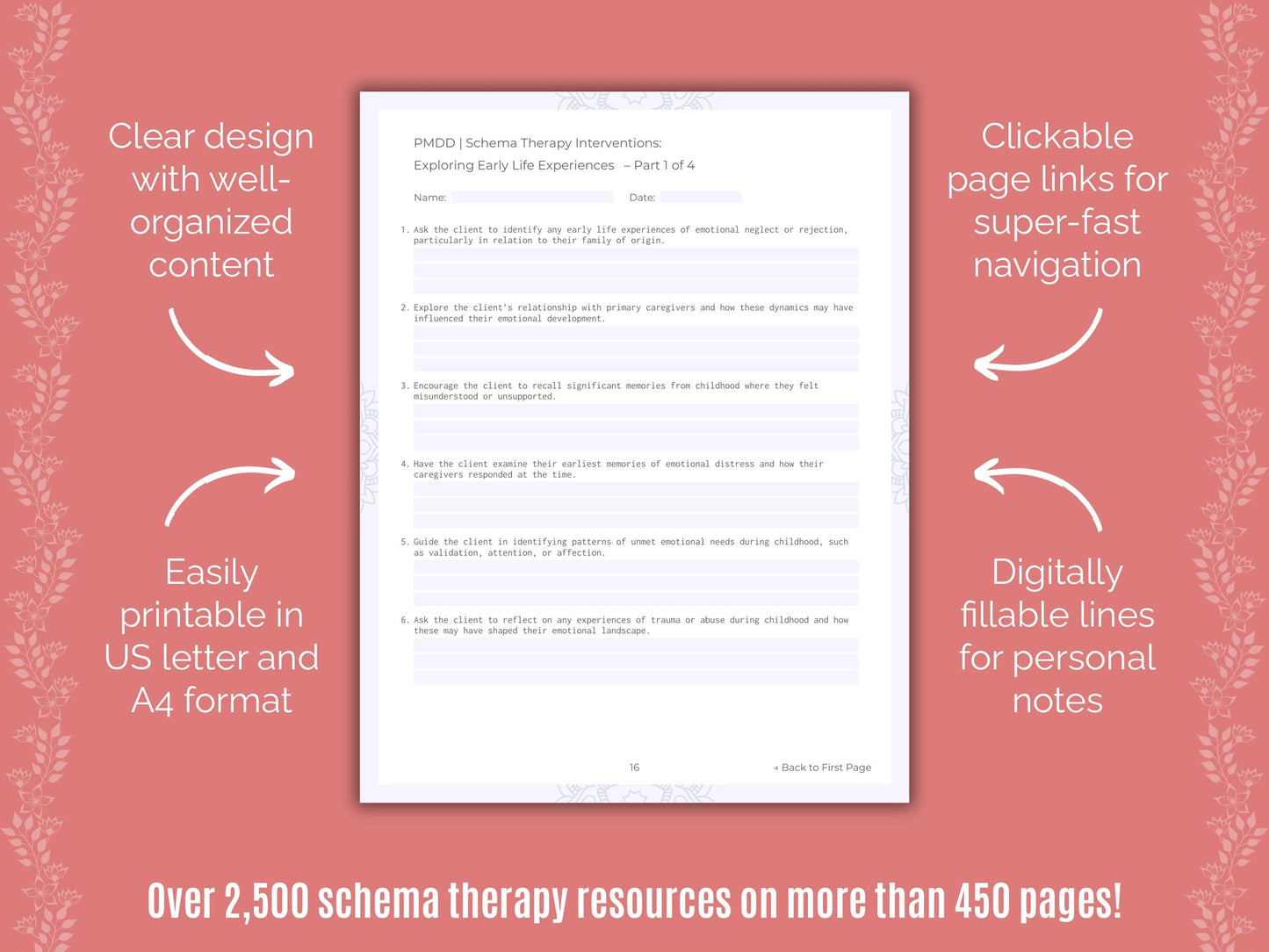 Premenstrual Dysphoric Disorder Schema Therapy Counseling Templates