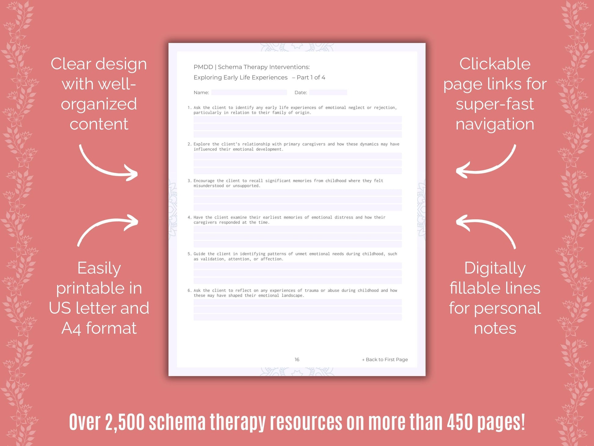 Premenstrual Dysphoric Disorder Schema Therapy Counseling Templates