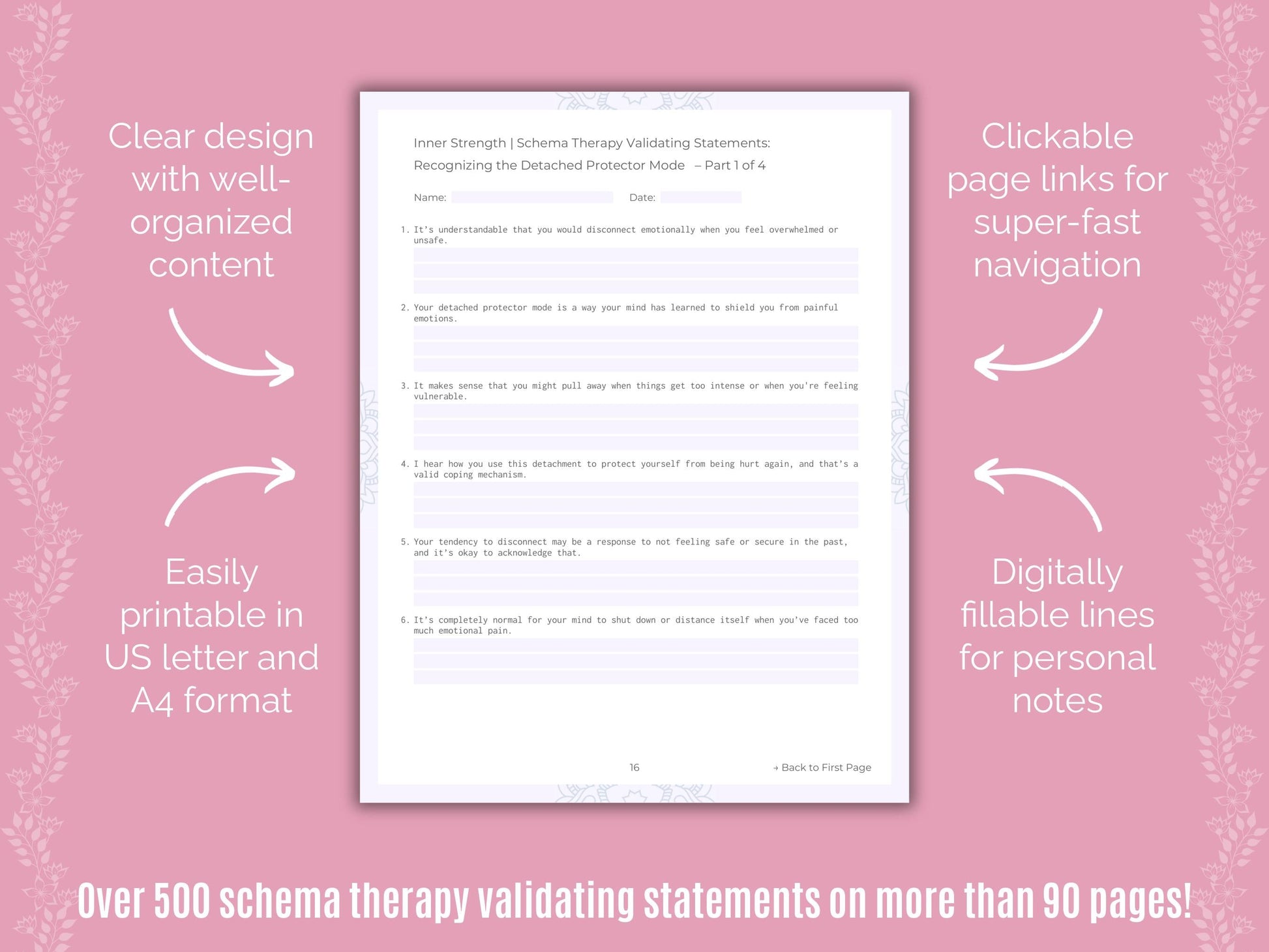 Inner Strength Schema Therapy Counseling Templates