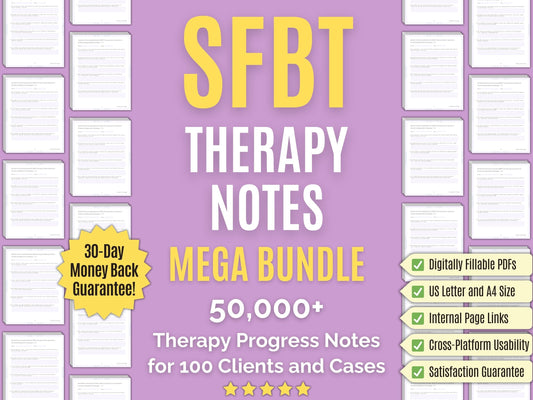 Solution-Focused Brief Therapy (SFBT) Progress Notes Psychology Workbooks