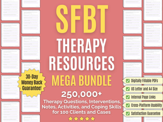 Solution-Focused Brief Therapy (SFBT) Psychology Workbooks