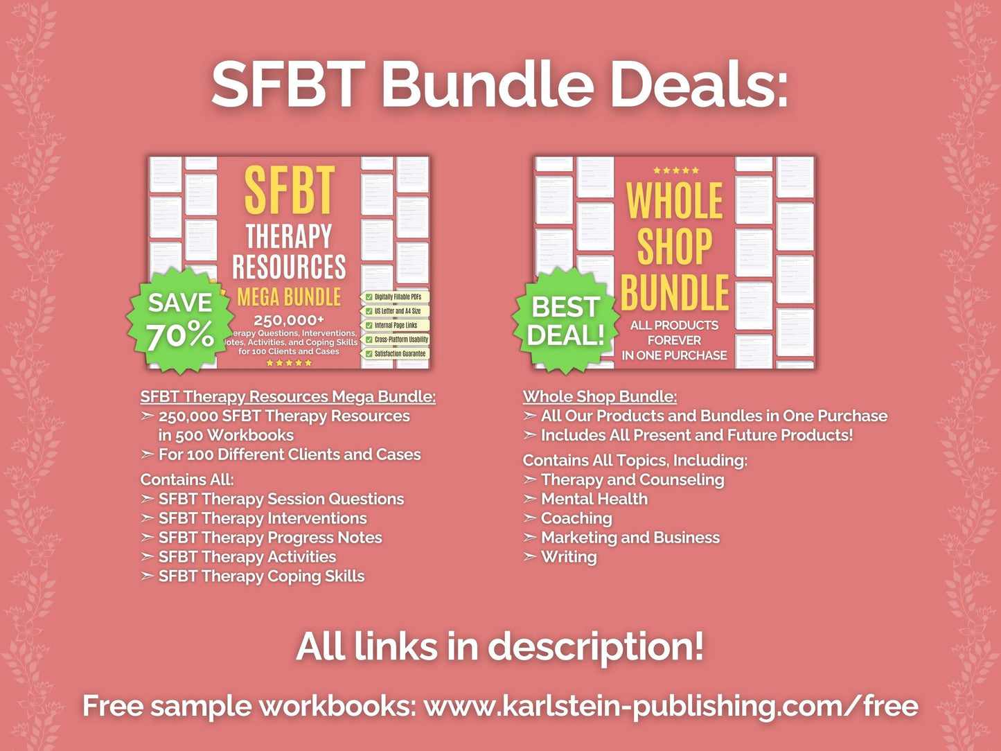 Solution-Focused Brief Therapy (SFBT) Session Activities Mental Health Tools