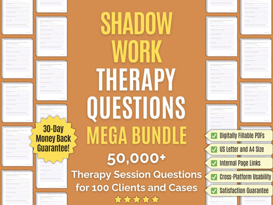 Shadow Work Therapy Session Questions Psychology Workbooks