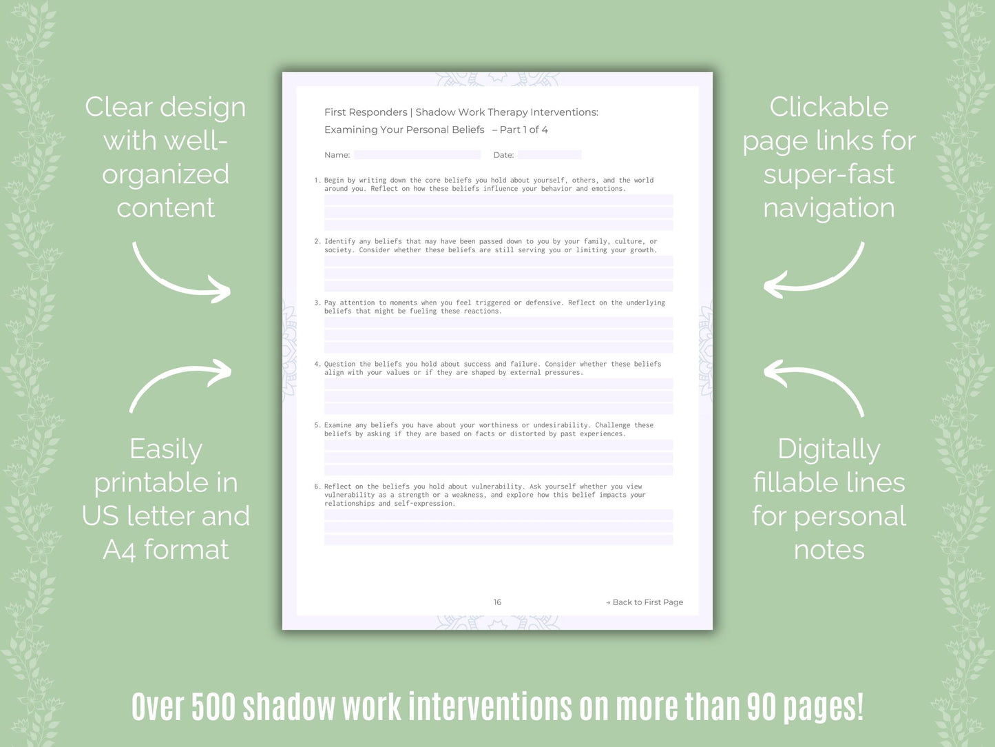 First Responders Shadow Work Counseling Templates