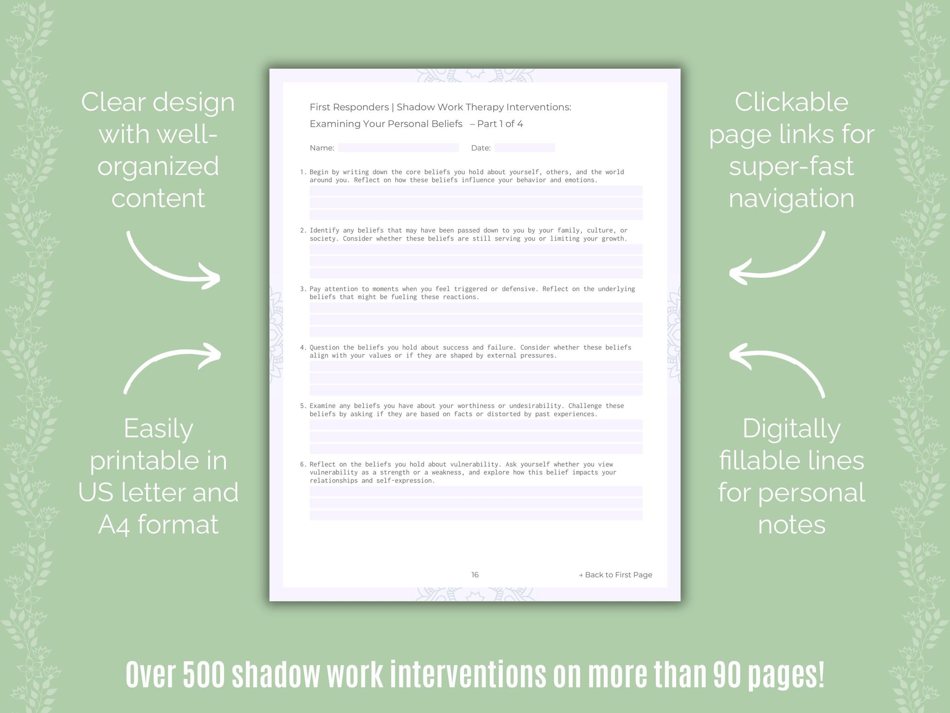 First Responders Shadow Work Counseling Templates