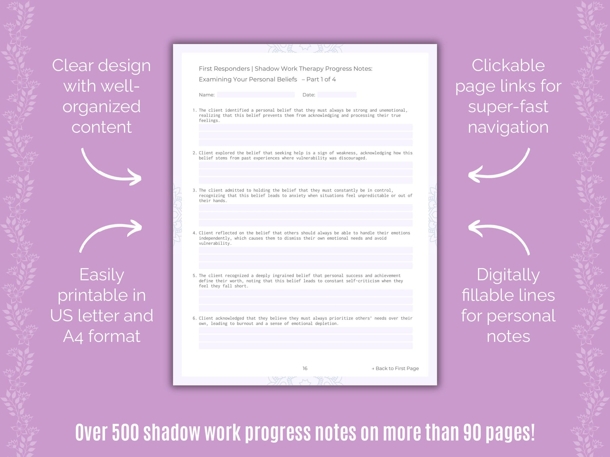 First Responders Shadow Work Counseling Templates