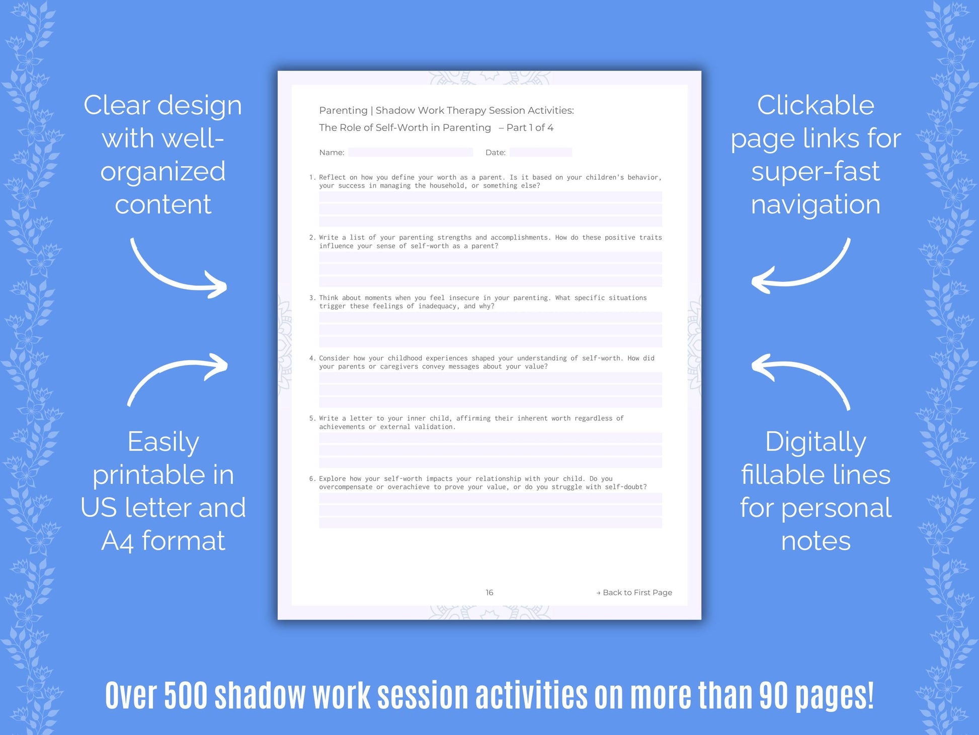 Parenting Shadow Work Counseling Templates