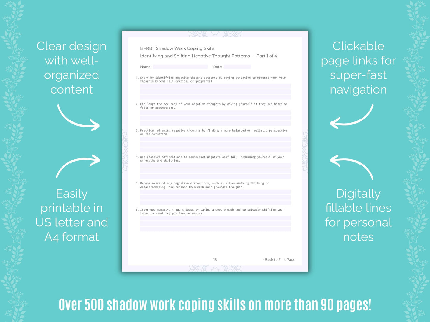 Body-Focused Repetitive Behavior (BFRB) Shadow Work Counseling Templates