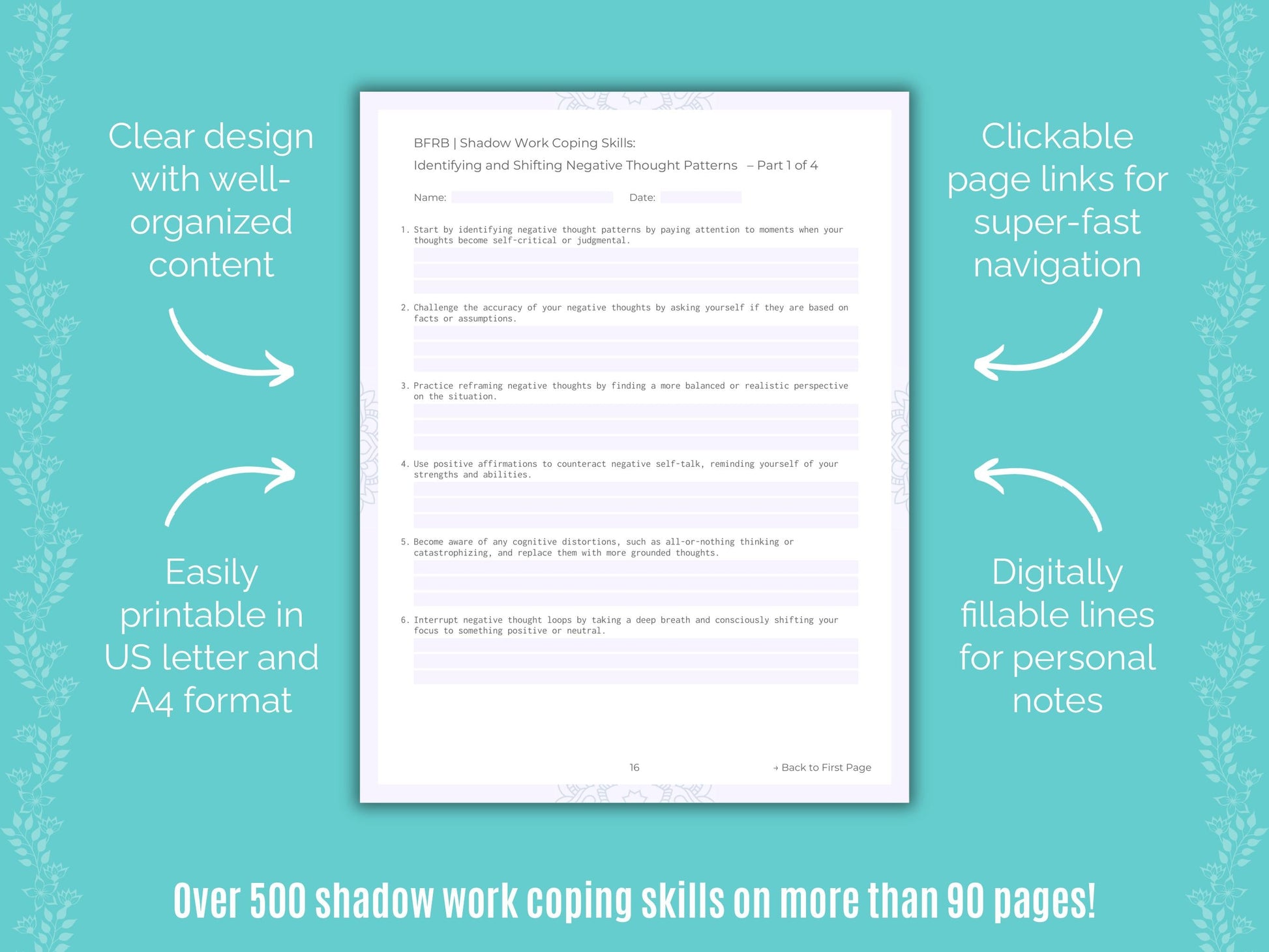 Body-Focused Repetitive Behavior (BFRB) Shadow Work Counseling Templates