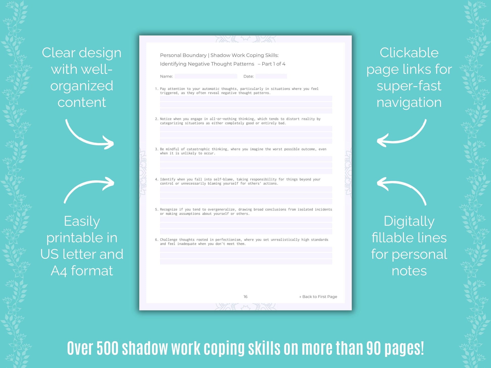 Personal Boundary Shadow Work Counseling Templates